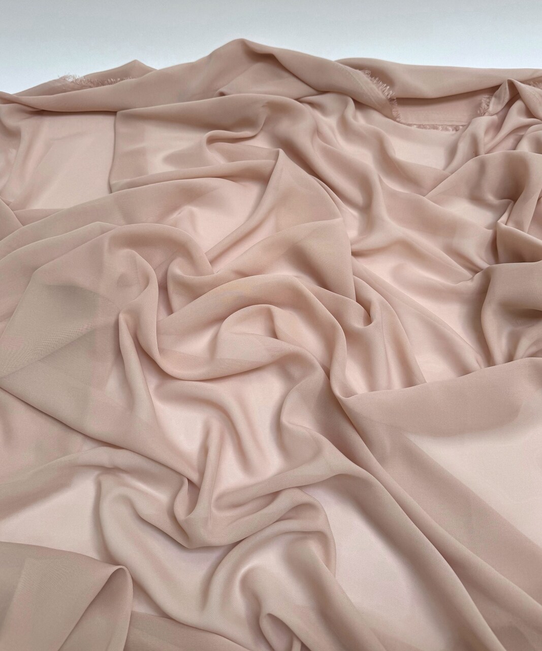 Light Mocha Tan Matte Chiffon Fabric by the Yard, 58" Wide Lightweight Sheer Draping Fabric for Chuppah, Wedding Arch, Table Runner